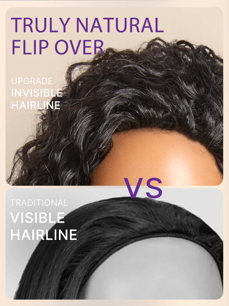 Luvme Too Easy Texture™ 3-In-1 Half Wig 180% Density Water Wave Glueless Flexi-Fit Drawstring Wig - Image 6