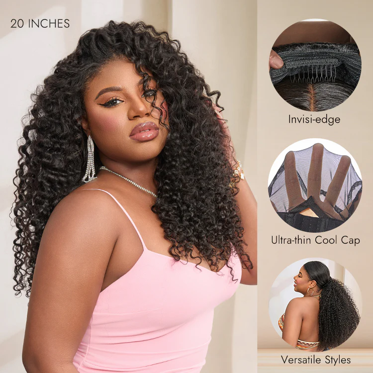 Luvme Too Easy Texture™ 180% Density Messy Burmese Curly Half Wig Glueless Flexi-Fit Drawstring Wig Beginner Friendly - US Only - Image 6