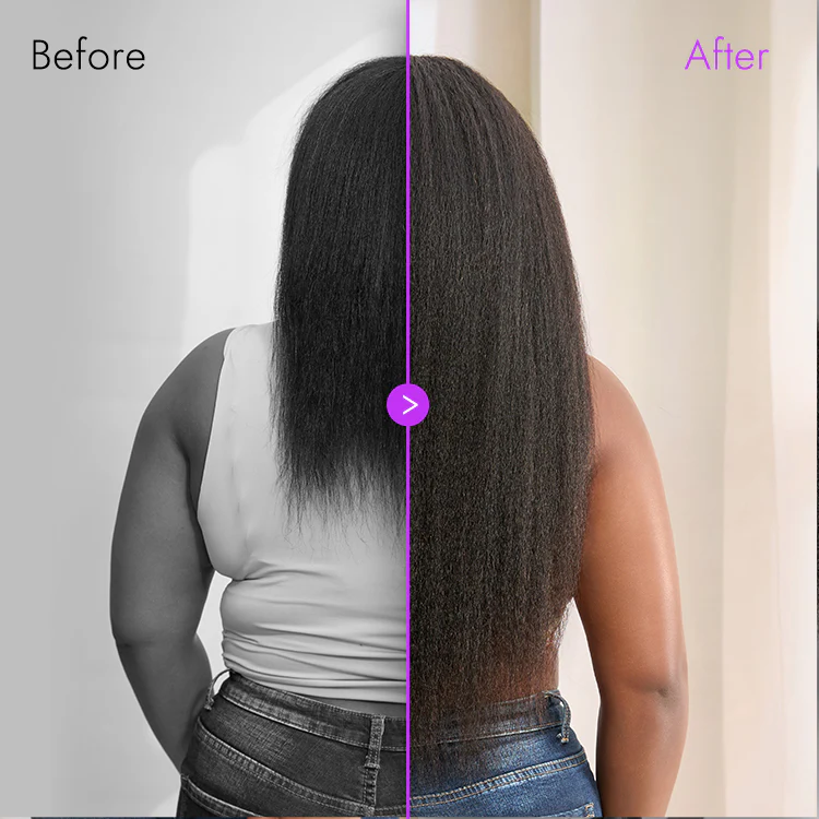 Luvme Too Easy Texture™ 3-In-1 Half Wig 180% Density Kinky Curly / Yaki Straight Glueless Flexi-Fit Drawstring Wig - Image 10