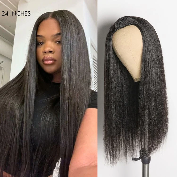 Luvme Too Easy Texture™ 3-In-1 Half Wig 180% Density Kinky Curly / Yaki Straight Glueless Flexi-Fit Drawstring Wig - Image 12
