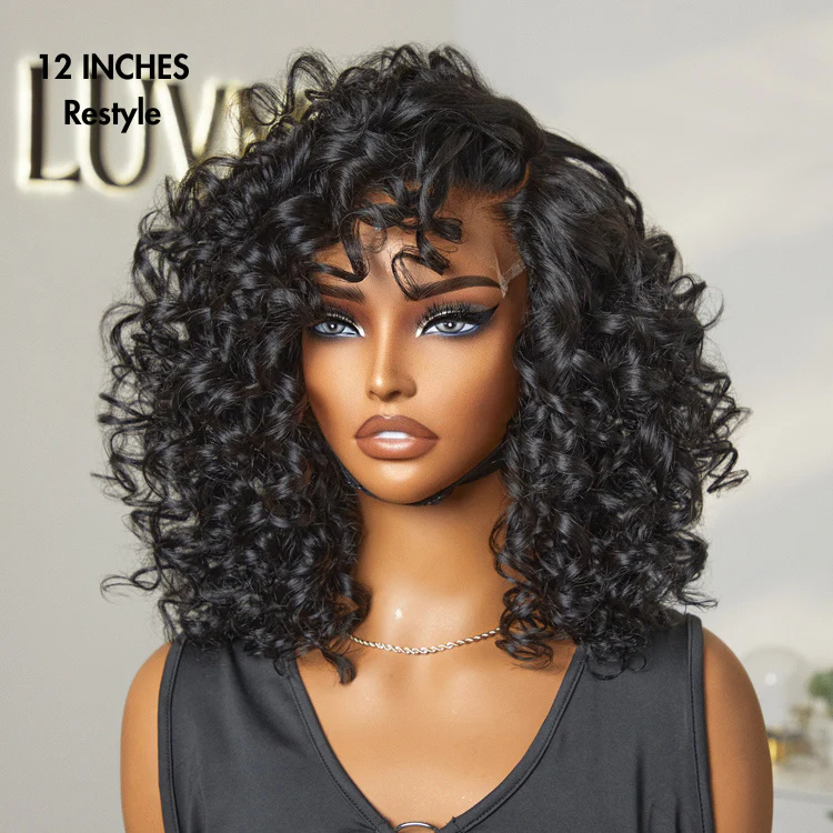 Luvme Hair Mature Bouncy Curl Left C Part Glueless Minimalist HD Lace Wig Pre-Cut Lace - Image 7