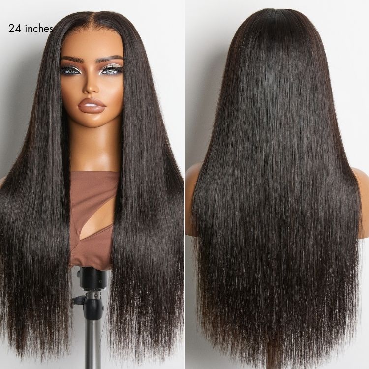 NatureMAX™ Silky Straight Glueless Ear-to-ear 13x4 HD Lace Front Wig Pre-Cut Lace - Image 10