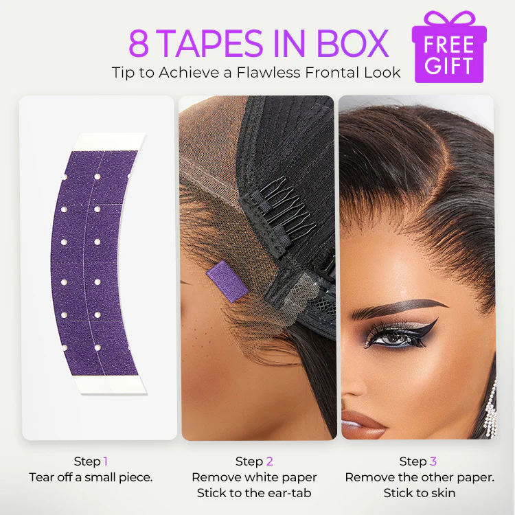 NatureMAX™ Silky Straight Glueless Ear-to-ear 13x4 HD Lace Front Wig Pre-Cut Lace - Image 11