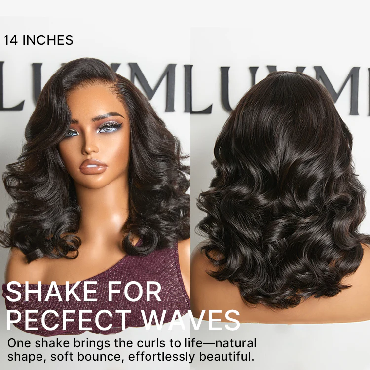 NatureMAX™ 200% Density Ombre Brown / Natural Loose Wave Glueless 13x6 HD Lace Front Shoulder Length Wig Pre-Cut Lace Flexi-Fit Drawstring Cap - Image 6