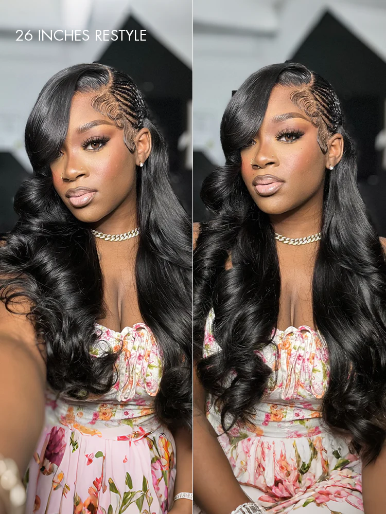 NatureMAX™ 200% Density Loose Wave Glueless 13x6 HD Lace Front Wig Human Hair Pre-Cut Lace Flexi-Fit Drawstring Cap - Image 6