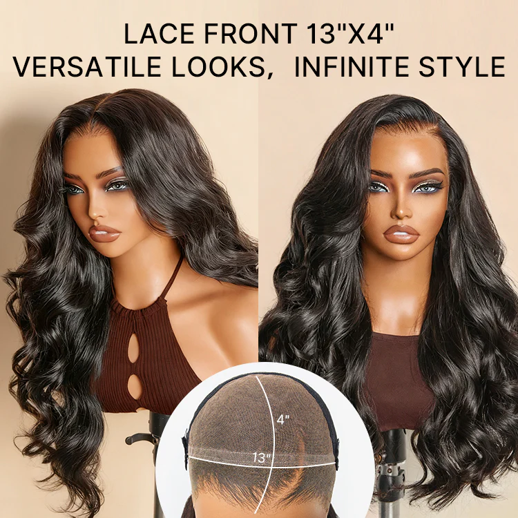 NatureMAX™ 250% Density Loose Wave Glueless Ear-to-ear 13x4 HD Lace Front High Density Wig Pre-Cut Lace Flexi-Fit Drawstring Cap - Image 3