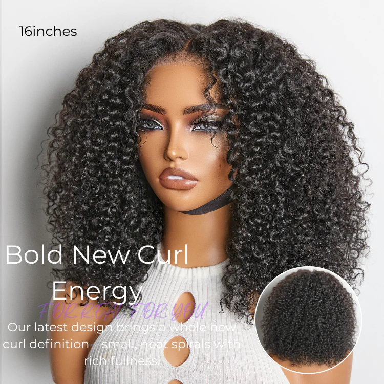 New Customers Only | Beginner Friendly 200% Density Glueless 5x5 Closure Pre-Cut Lace Afro Curly Wig Flexi-Fit Drawstring Cap - Image 8