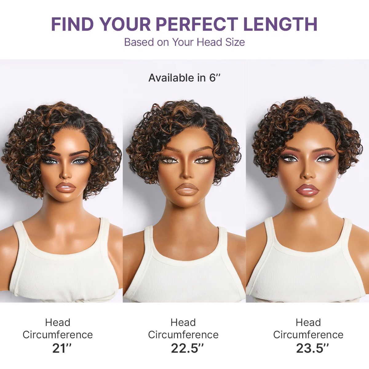 New Customers Only | Brown Highlight / Natural Black Water Wave Pixie Cut Glueless Minimalist HD Lace Short Curly Wig - Image 10