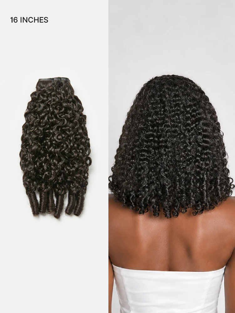 New Customers Only | Burmese Curly Finger Coil Ends Seamless Clip in Extensions Real Human Hair Pieces 135g 9pcs / 7pcs with Free Gift - Image 5