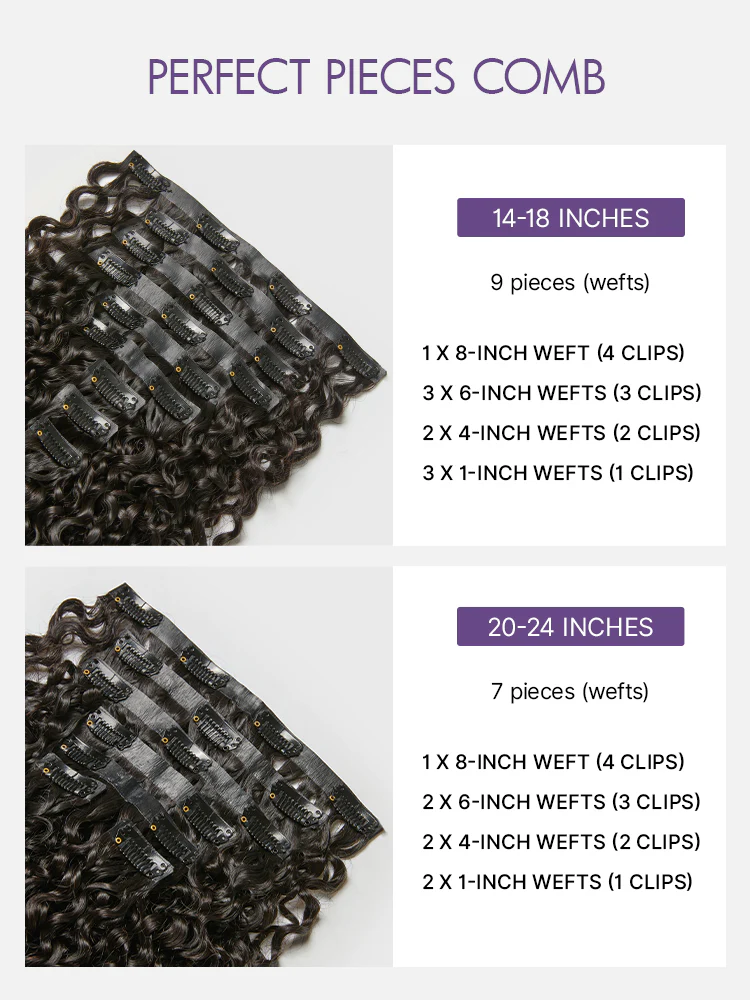 New Customers Only | Burmese Curly Finger Coil Ends Seamless Clip in Extensions Real Human Hair Pieces 135g 9pcs / 7pcs with Free Gift - Image 8