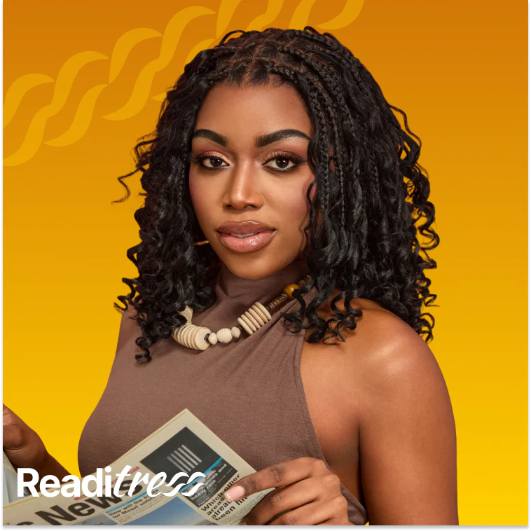 New Customers Only | HD Full Lace Knotless Boho Curls Braided Bob Wig Flexi Fit Invisi Drawstring Cap - Image 2