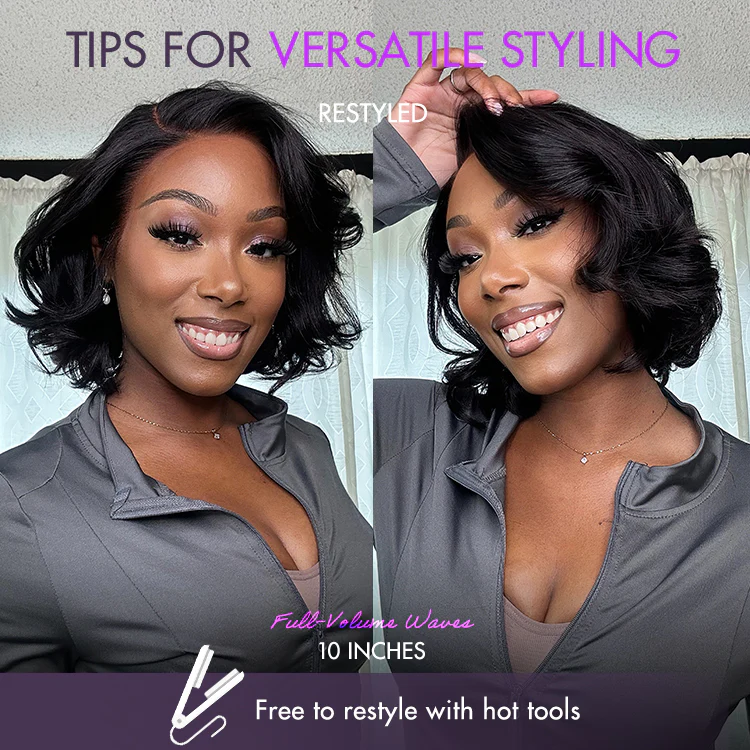 New Customers Only | Limited Design | Toffee Brown Mix Blonde / Natural Black Layered Cut Glueless 5x5 Closure Lace Bob Wig - Image 10