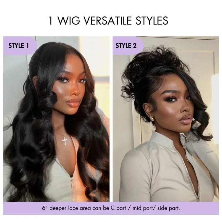 New Customers Only | Luvme All-Day Comfort™ Wig PartingMax 180% / 250% Density Glueless 7x6 Closure HD Lace Loose Body Wave Long Wig Pre-Cut Lace - Image 9