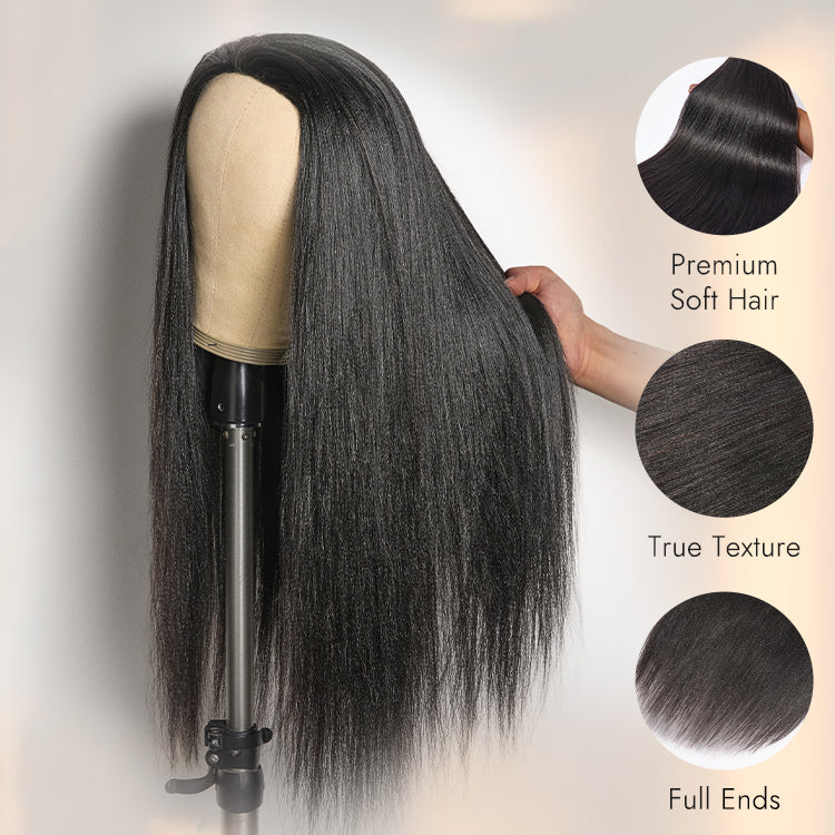 New Customers Only | Luvme Too Easy Texture™ 3-In-1 Half Wig 180% Density Kinky Curly / Yaki Straight Glueless Flexi-Fit Drawstring Wig - Image 14