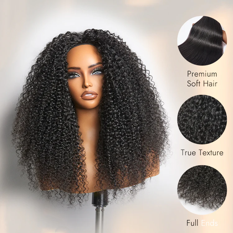 New Customers Only | Luvme Too Easy Texture™ 3-In-1 Half Wig Kinky Curly / Yaki Straight / Messy Burmese Curly Glueless Flexi-Fit Drawstring Wig - Image 14