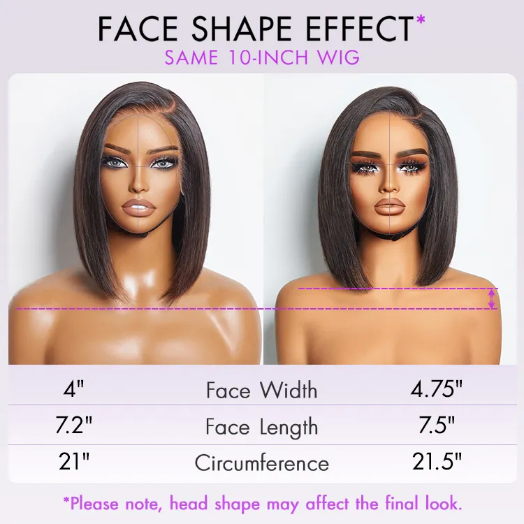 New Customers Only | PreMax Wigs - Natural Black / Blonde Highlight C Part Glueless Lace Front Bob Wig - Image 11