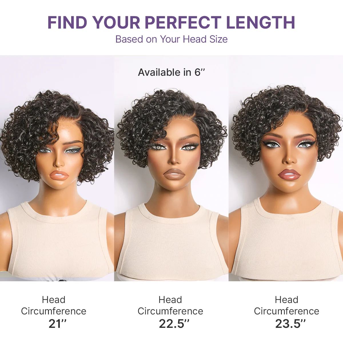 New Customers Only | Water Wave Pixie Cut Water Wave Glueless Minimalist HD Lace Short Curly Wig - Image 10