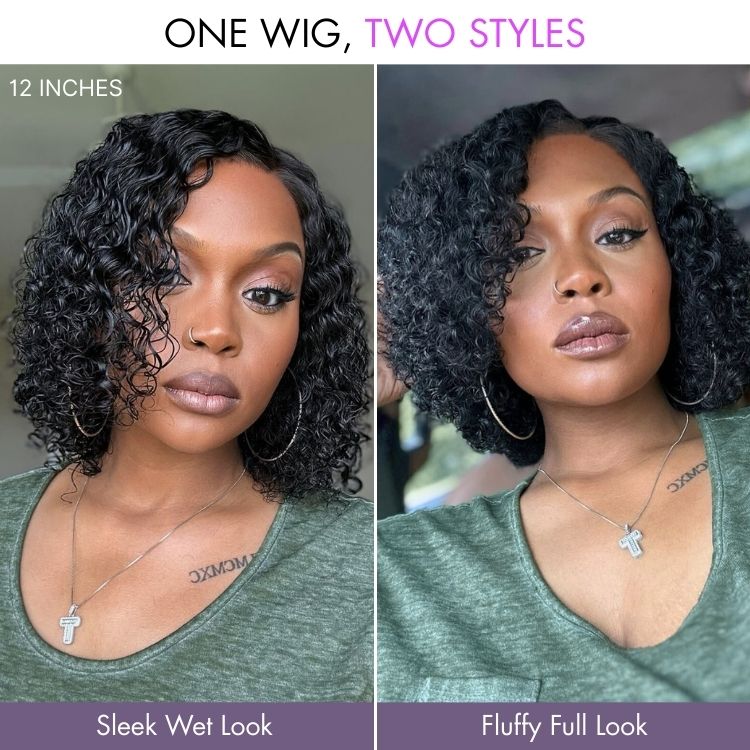 New Customers Only | Wet and Wavy 5x5 Closure Pre-Cut Lace Water Wave Wig Glueless Side Part Human Hair Wig - Image 3