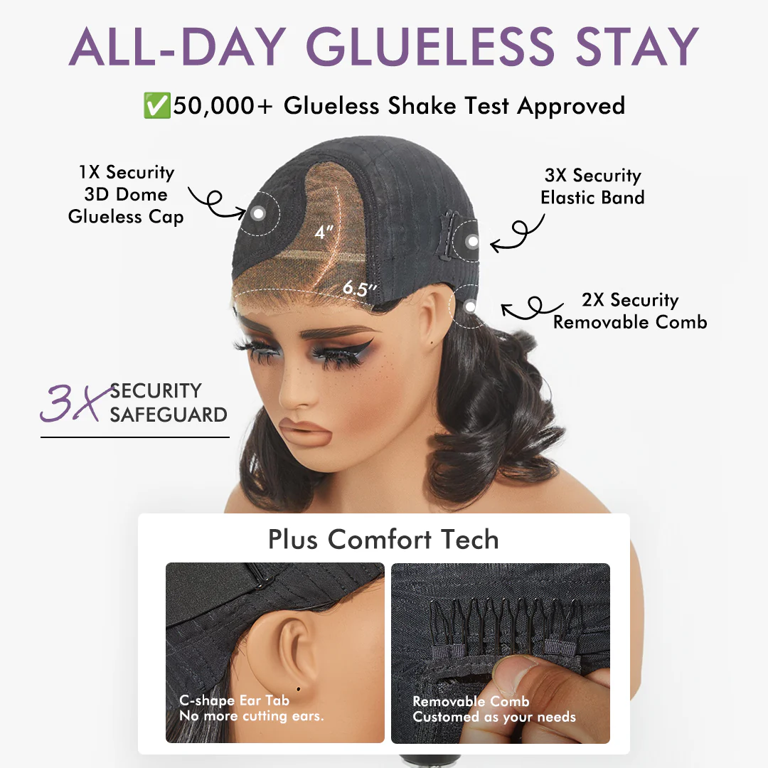 Ash Blonde Ombre Blunt Cut Bob Glueless Minimalist HD Lace Short Bob Wig Ready to Go Pre-Cut Lace - Image 7