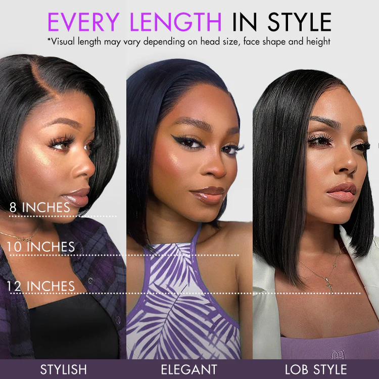 Ash Blonde Ombre Blunt Cut Bob Glueless Minimalist HD Lace Short Bob Wig Ready to Go Pre-Cut Lace - Image 9