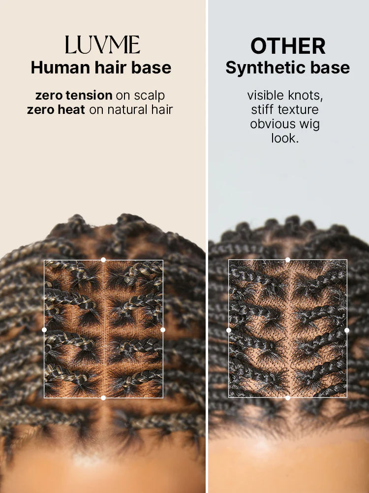 OwnScalp™ 613 Blonde Lightweight Salon-Like Braids with a Real Scalp Look Full HD Lace Knotless Box Braided Wig Drawstring Cap - US Only - Image 10