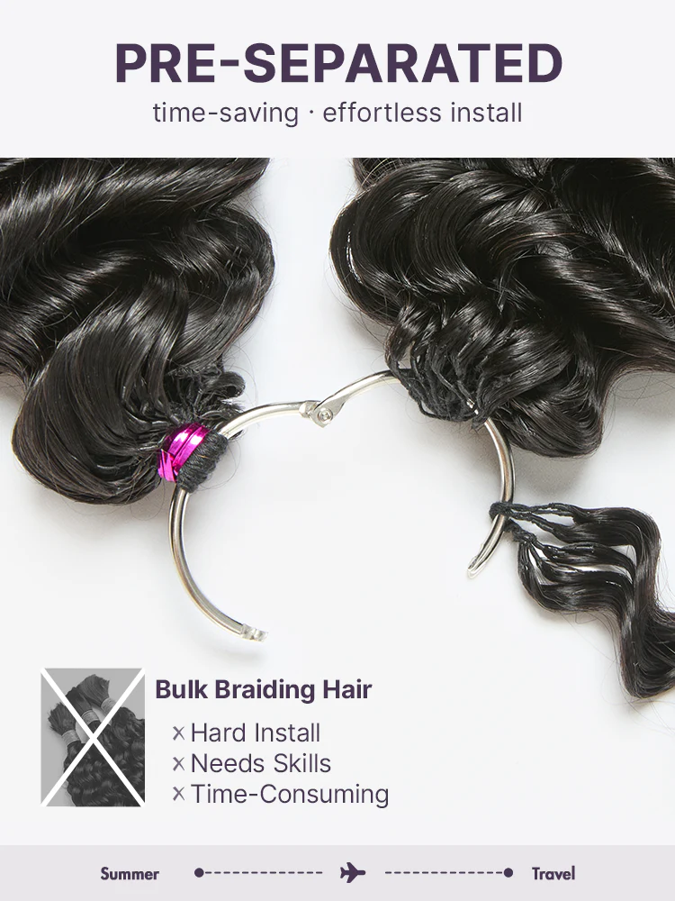 Readitress™ Pre-Separated Feather Crochet Human Hair for Miracle Knots Boho Braids | Deep Wave, Burmese Curly Protective Style (Free Gifts Included)  - US Only - Image 10