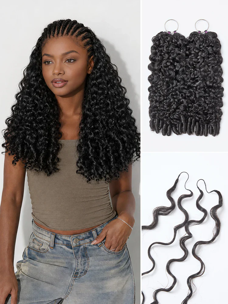 Readitress™ Pre-Separated Feather Crochet Human Hair for Miracle Knots Boho Braids | Deep Wave, Burmese Curly Protective Style (Free Gifts Included)  - US Only - Image 12