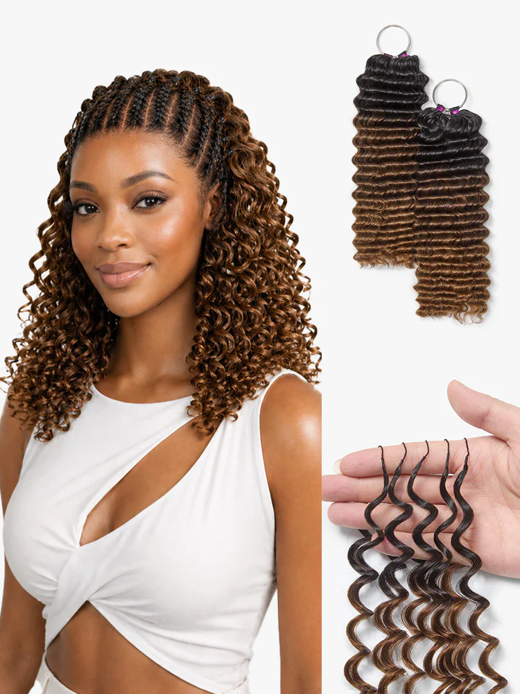 Readitress™ Pre-Separated Feather Crochet Human Hair for Miracle Knots Boho Braids | Deep Wave, Burmese Curly Protective Style (Free Gifts Included)  - US Only - Image 13