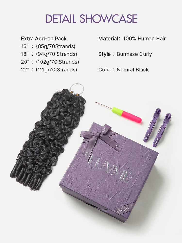 Readitress™ Pre-Separated Feather Crochet Human Hair for Miracle Knots Boho Braids | Deep Wave, Burmese Curly Protective Style (Free Gifts Included)  - US Only - Image 15