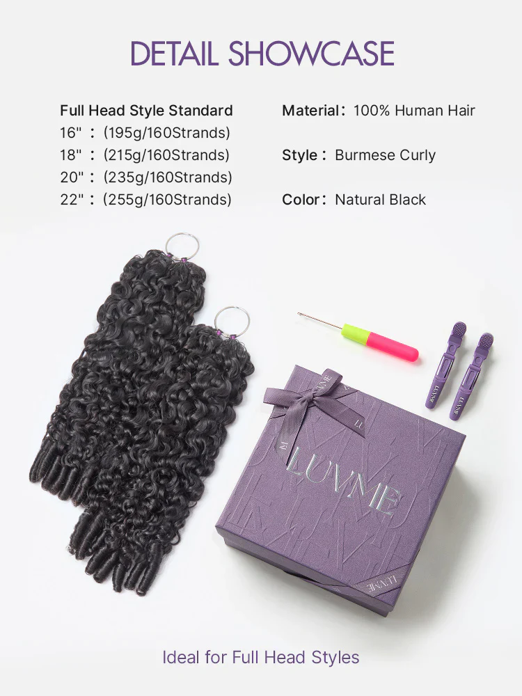 Readitress™ Pre-Separated Feather Crochet Human Hair for Miracle Knots Boho Braids | Deep Wave, Burmese Curly Protective Style (Free Gifts Included)  - US Only - Image 16