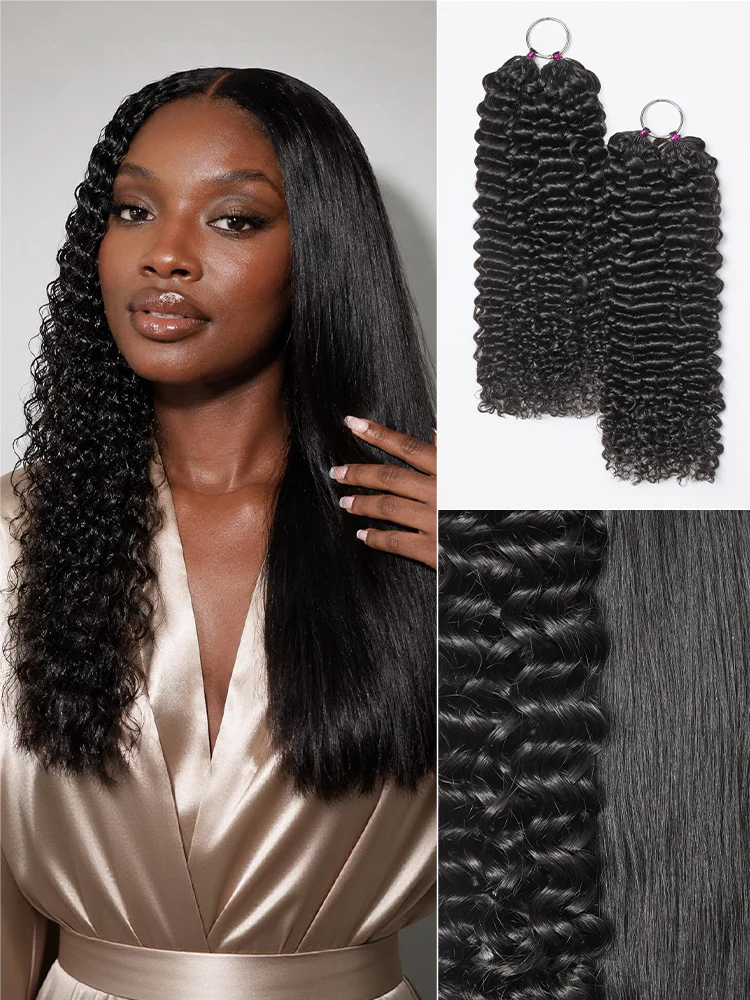 Readitress™ Pre-Separated Feather Crochet Human Hair for Miracle Knots Boho Braids | Deep Wave, Burmese Curly Protective Style (Free Gifts Included)  - US Only - Image 3