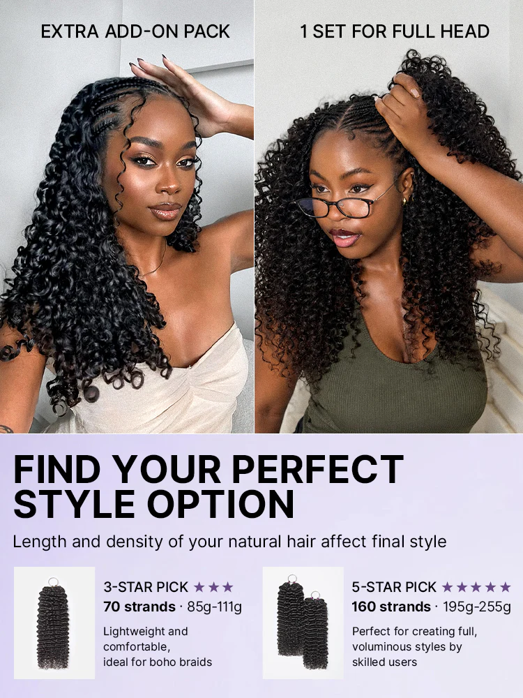 Readitress™ Pre-Separated Feather Crochet Human Hair for Miracle Knots Boho Braids | Deep Wave, Burmese Curly Protective Style (Free Gifts Included)  - US Only - Image 6