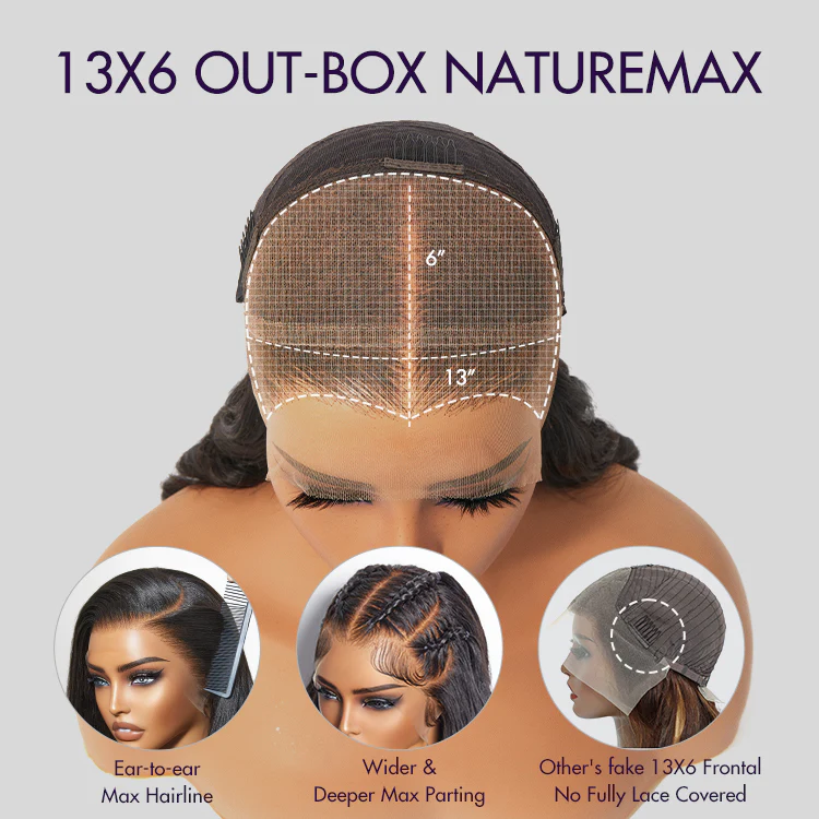 PreMax Wigs - Nature Max Yaki / Silky Bob Ear-to-Ear Glueless 13x6 Frontal HD Lace Short Bob Wig - Image 2