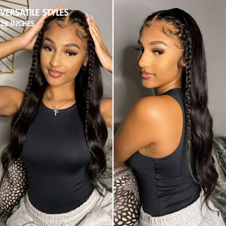 PreMax Wigs | HD Lace Super Natural Hairline Silky Straight Glueless 13x4 Frontal Lace Wig Human Hair Pre-Cut Lace - Image 6