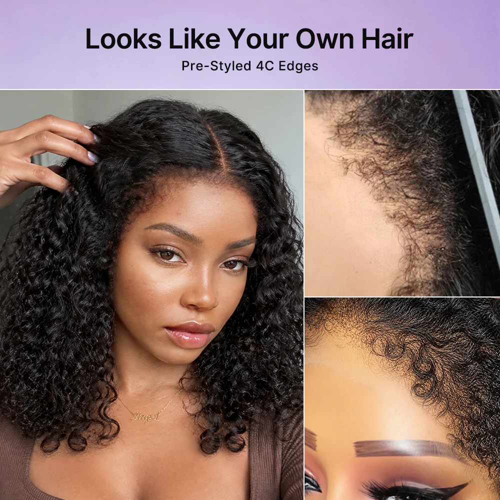 PreMax 180% / 250% Density Water Wave Glueless Flexi-Fit Drawstring 13x4 Frontal Lace Fluffy Curly Wig Pre-Cut Lace - Image 17