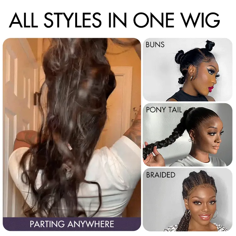 PreMax Wigs - HD Full Lace Water Wave / Straight Flexi-Fit Invisi Drawstring Cap Long Wig - Image 3