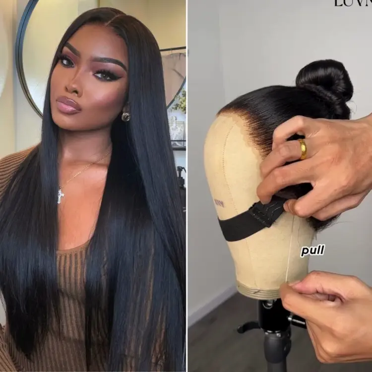 PreMax Wigs - HD Full Lace Water Wave / Straight Flexi-Fit Invisi Drawstring Cap Long Wig - Image 4