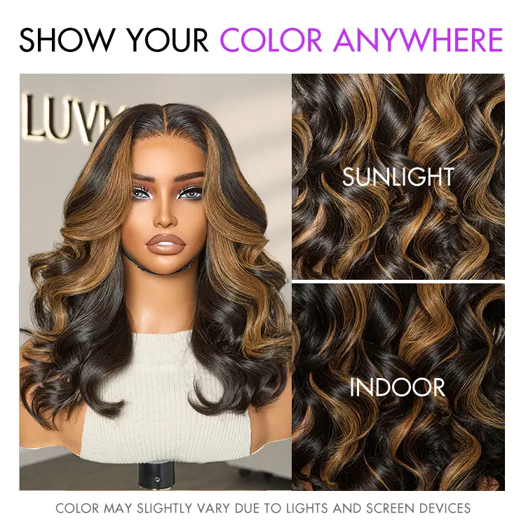 PreMax Blonde Mix Black Loose Wave Glueless 5x5 HD Lace Closure Wig Large & Small Cap - Image 7