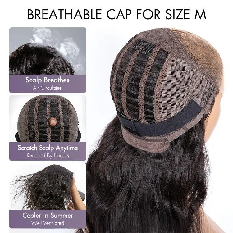 PreMax Blonde Mix Black Loose Wave Glueless 5x5 HD Lace Closure Wig Large & Small Cap - Image 9