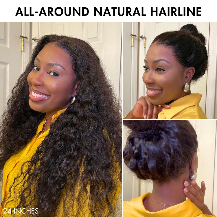 PreMax Wigs | Water Wave Flexi-Fit Invisi Drawstring Cap 360 Lace Long Curly Wig Pre-Cut Lace - Image 6