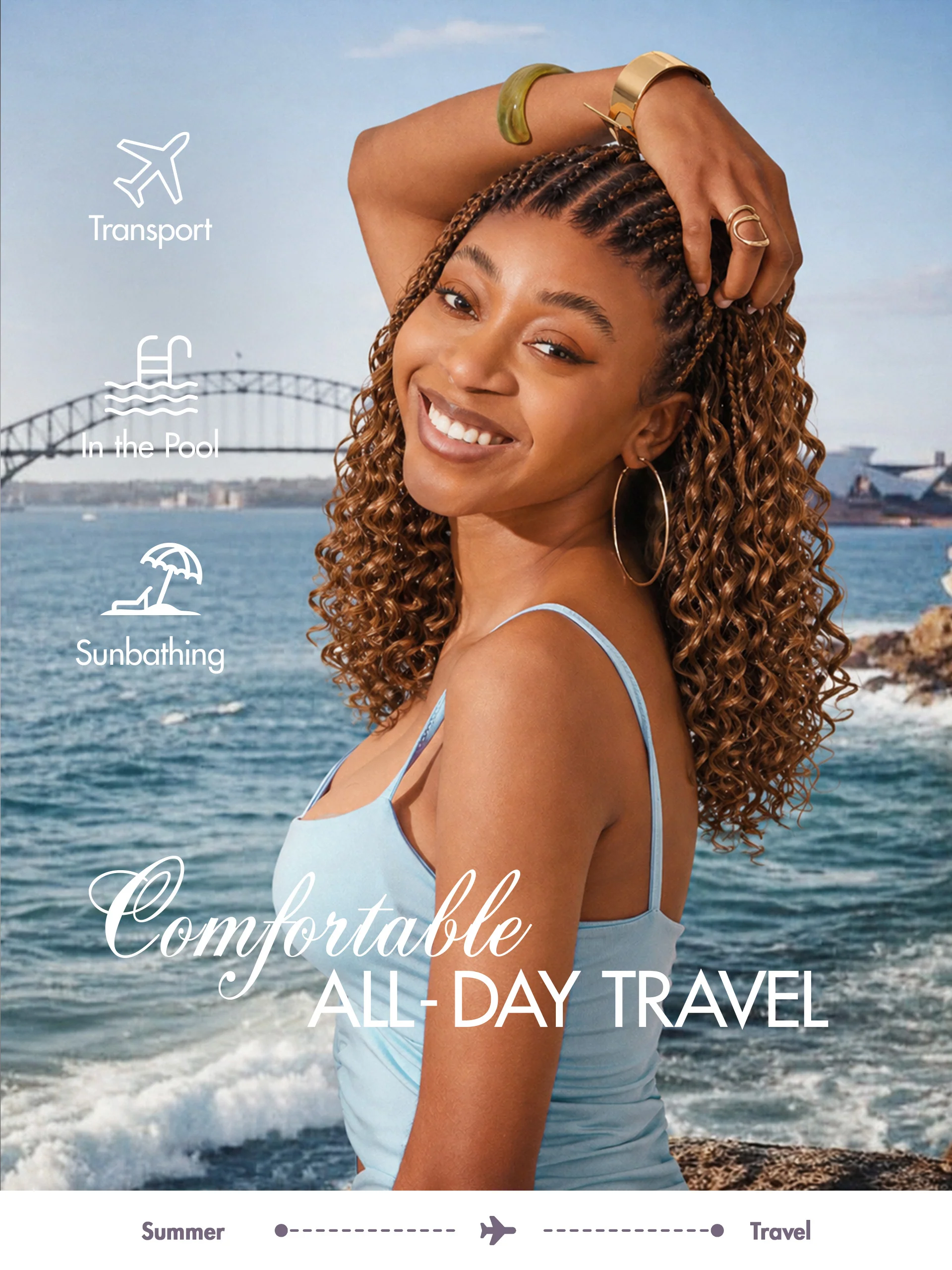 Readitress™ Pre-Separated Feather Crochet Human Hair for Miracle Knots Boho Braids | Ombre Brown Deep Wave Protective Style (Free Gifts Included) - Image 6