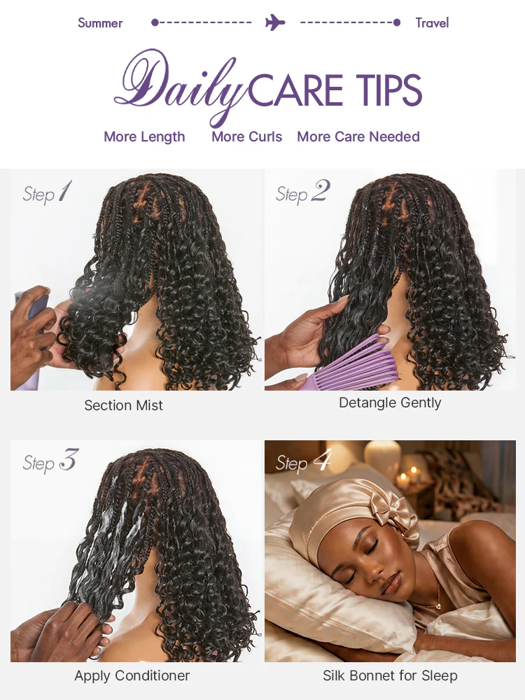 Readitress Pre-Separated Feather Crochet Human Hair for Miracle Knots Boho Braids | Burmese Curly Finger Coil Ends Protective Style (Free Gifts Included) - US Only - Image 9