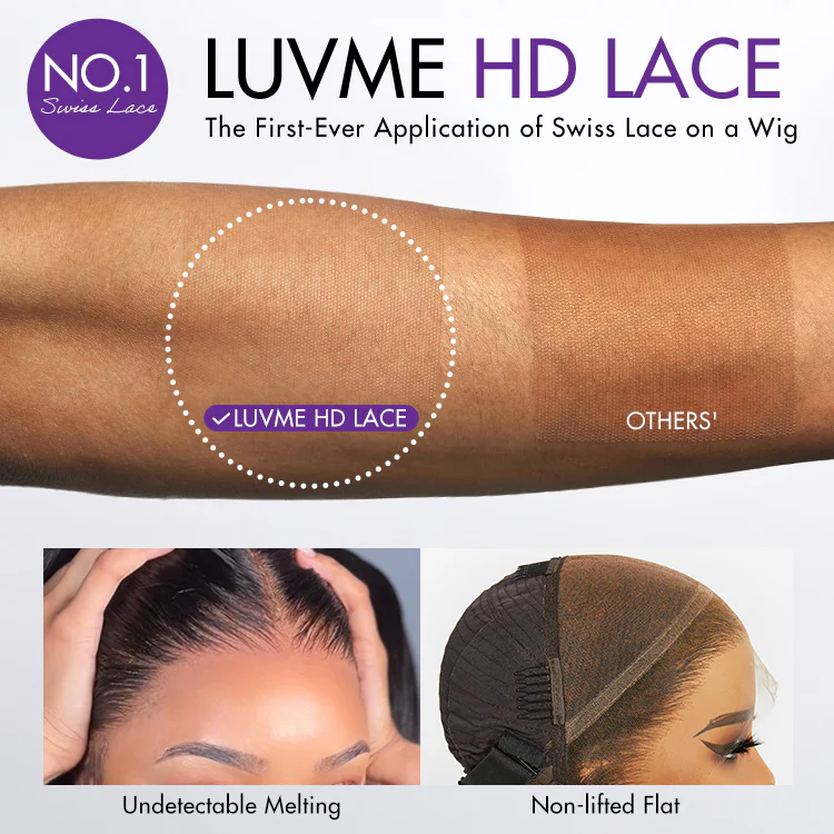 Luvme Hair 180% Density Salt and Pepper Straight Glueless Minimalist HD Lace T Part Grey Wig Pre-Cut Lace - Image 16