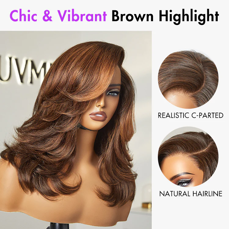 Shake Shape™ | Effortlessly Chic Layered Haircut Wavy Glueless HD Minimalist Lace Short Wig - Image 10