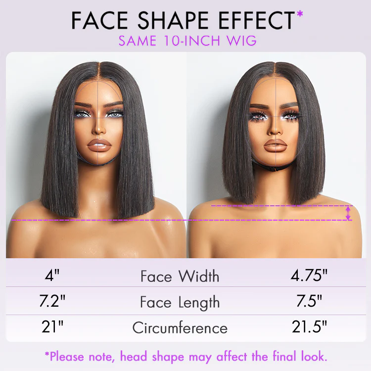 PreMax Wigs | Silky Blunt Cut Glueless 2x6 / 5x5 Closure Lace Shoulder Length Bob Wig Pre Plucked & Bleached - Image 8