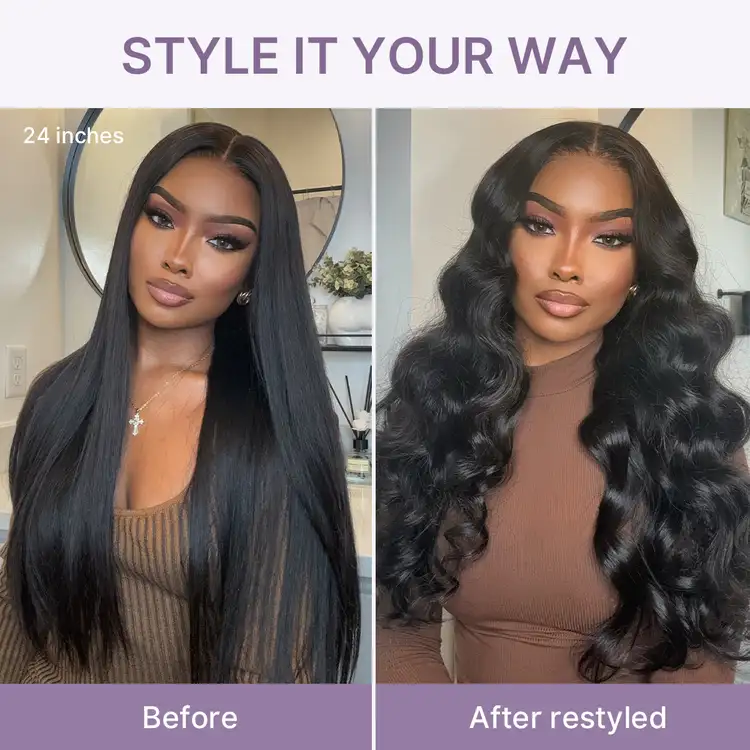 Special Offer | PreMax Wigs | Super Natural Hairline Silky Straight Glueless 13x4 Frontal Lace Wig Human Hair Pre-Cut Lace - Image 6