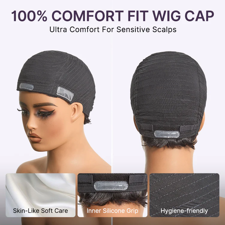 Throw On & Go Natural Black Big Curly Glueless Short Wig Ultra Comfort Cotton Cap Hair Loss Friendly Wig - Image 7