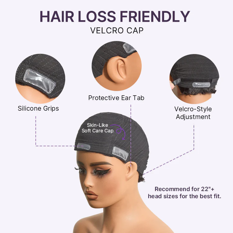 Throw On & Go Natural Black Big Curly Glueless Short Wig Ultra Comfort Cotton Cap Hair Loss Friendly Wig - Image 8