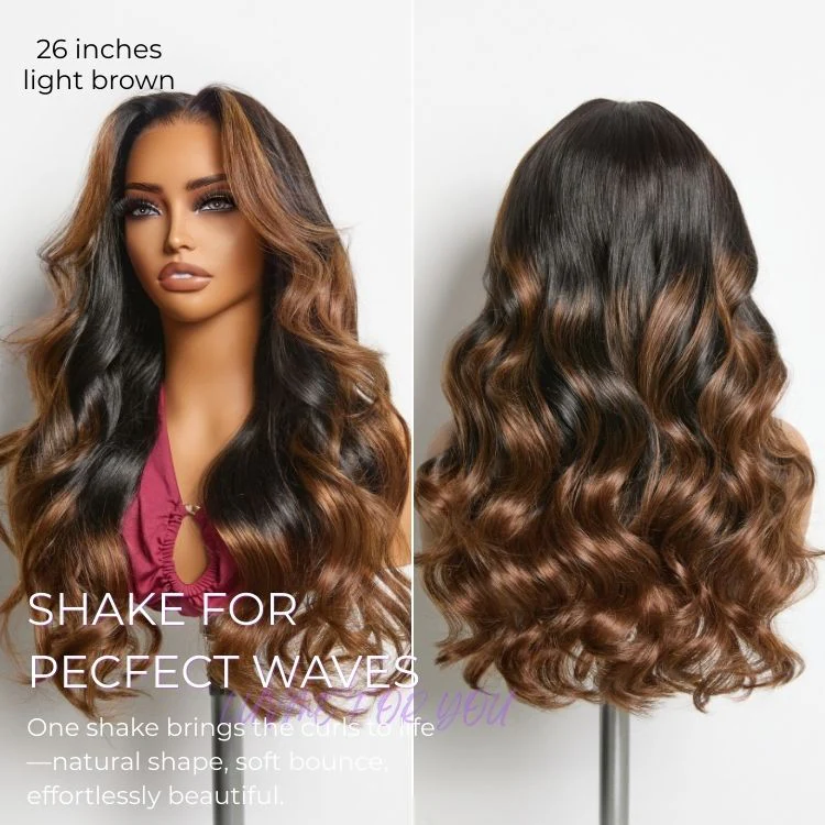 Tiktok Exclusive Deal | NatureMAX 200% Density Ombre Brown / Natural Black Loose Wave Glueless 13x6 / 13x4 HD Lace Front Wig Pre-Cut Lace Flexi-Fit Drawstring Cap - Image 15