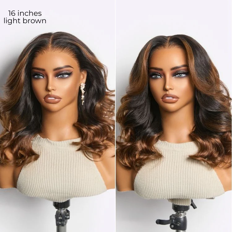 Tiktok Exclusive Deal | NatureMAX 200% Density Ombre Brown / Natural Black Loose Wave Glueless 13x6 / 13x4 HD Lace Front Wig Pre-Cut Lace Flexi-Fit Drawstring Cap - Image 16